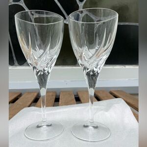 COPY - Trix by Royal Crystal Rock (RCR) 8 3/4” White Wine Glasses (2) EXCELLENT